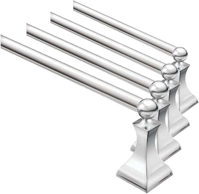 Moen DN8324CH Retreat Collection 24-Inch Bathroom Single Towel Bar, Chrome (Pack of 4)