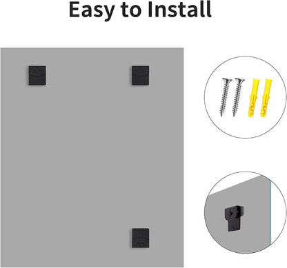 CILIBER Beveled Mirror, 30x36 Frameless Beveled Bathroom Mirrors for Wall, 3mm Tempered Glass Rectangle Vanity Mirror with Beveled Edge, Crystal-Clear, Hangs Horizontally or Vertically