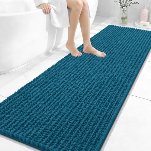 OLANLY Bathroom Runner Rugs 70x24, Thick Soft Absorbent Chenille Bath Rugs