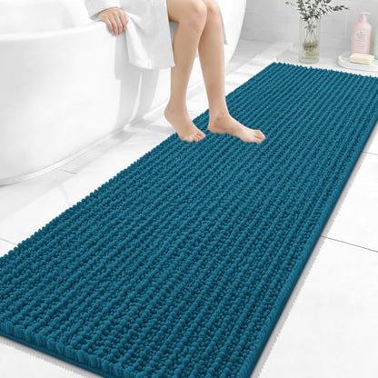 OLANLY Bathroom Runner Rugs 70x24, Thick Soft Absorbent Chenille Bath Rugs