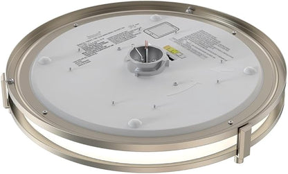 Juno Saturn Flush Mount Ceiling Light with Switchable Color Temperature (2700K-5000K), 13-Inch, Brushed Nickel