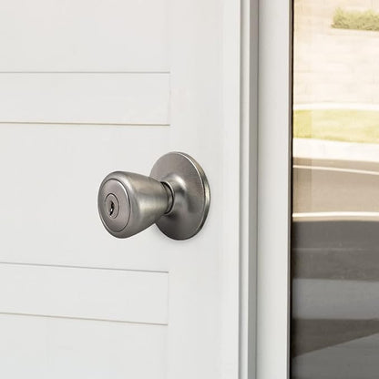 Design House 781922 Tulip Keyed Entry Door Knob Satin Nickel