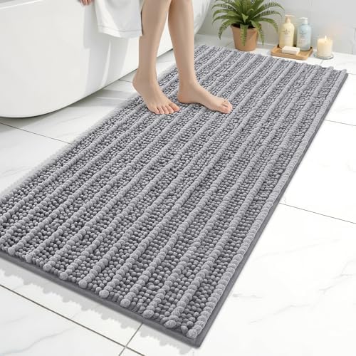 Arotive Bathroom Rugs Mat 45x27, Soft Absorbent Chenille Shaggy Bath Mat