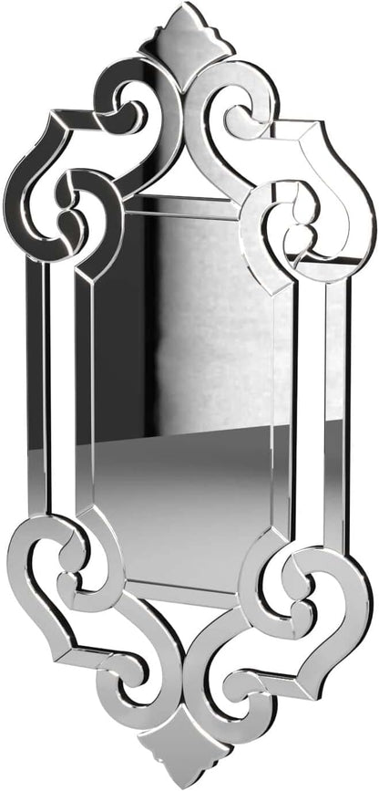 Small Clarice Rectangular Venetian Wall Hanging Mirror, 41 x 22 Inch