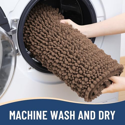 Arotive Bathroom Rugs Mat 30x20, Soft Absorbent Chenille Shaggy Bath Mat