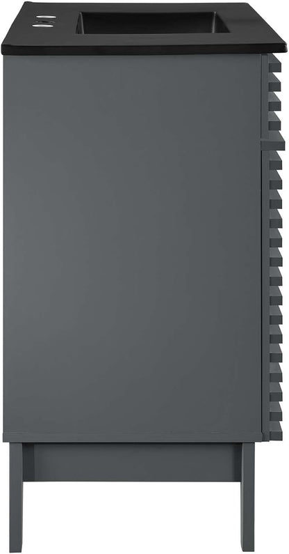 Modway Render 36" Bathroom Vanity in Gray Black