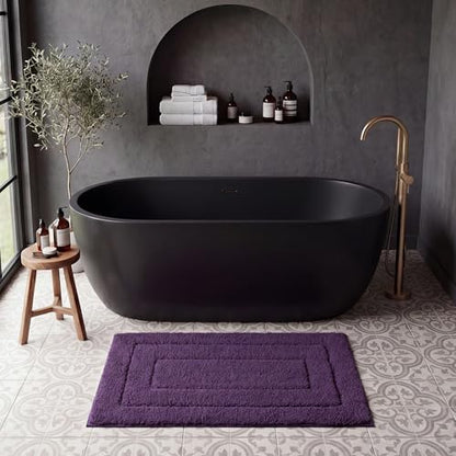 GRANNY SAYS Purple Bathroom Rug 36" x 24", Non-Slip Microfiber Bath Mat