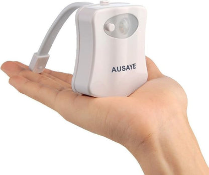 AUSAYE 2Pack Toilet Night Light, 16 Color Changing Motion Sensor Toilet Light Lamp,Fun Bathroom Toilet Bowl Nightlight,LED Stocking Stuffers for Kids Him Her Men Mom Father