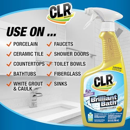 CLR Brilliant Foaming Action Bathroom Cleaner Spray 26 oz. Bottle 2 Pack