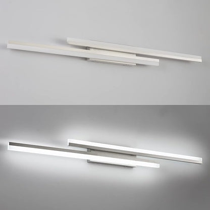 PRESDE 48 Inch Bathroom Light Fixtures Brushed Nickel Vanity Light Bar LED Modern Bath Wall Lighting Over Mirror