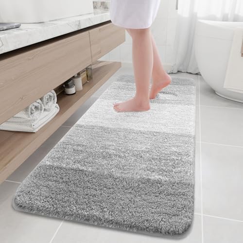 Arotive Microfiber Bathroom Rugs, Shaggy Soft Absorbent Bath Rug, 70x24