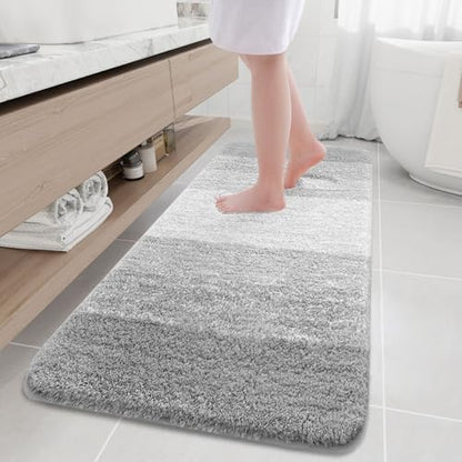 Arotive Microfiber Bathroom Rugs, Shaggy Soft Absorbent Bath Rug, 70x24