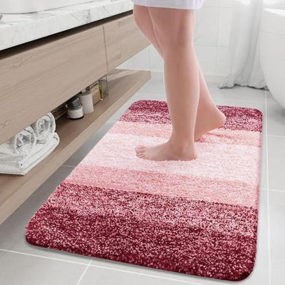 Arotive Microfiber Bathroom Rugs, Shaggy Soft Absorbent Bath Rug, 36x24