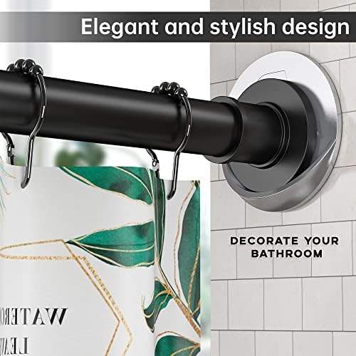 BRIOFOX Shower Curtain Rod Holder 3M Adhesive | Heat Resistant | Waterproof | Max Load 60 lbs Shower Rod Retainer for Wall, 2 Pack, Chrome (Rod Not Included)