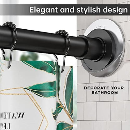 BRIOFOX Shower Curtain Rod Holder 3M Adhesive | Heat Resistant | Waterproof | Max Load 60 lbs Shower Rod Retainer for Wall, 2 Pack, Chrome (Rod Not Included)