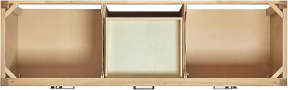 ARIEL Cambridge 72-inch Bathroom Vanity with Sink,Solid Wood, 1.5-inch Carrara White Quartz Countertop & Backsplash, Double Oval Porcelain Sink, 4 Soft Closing Doors, 6 Dovetail Drawers, White Oak