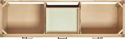 ARIEL Cambridge 72 Inch Double Rectangle Sink Bathroom Vanity with Nero Marquina Black Quartz Countertop 1.5 Inch in Natural Oak