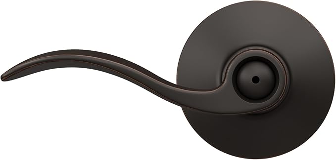 Schlage F40 ACC 716 Accent Door Lever, Bed & Bath Privacy Lock, Aged Bronze