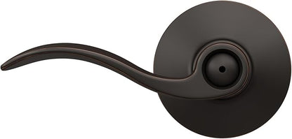 Schlage F40 ACC 716 Accent Door Lever, Bed & Bath Privacy Lock, Aged Bronze