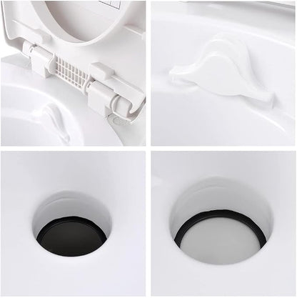 RV Gravity Flush Toilet, 20 Inch Comfortable Height Foot Pedal Flush Toilet, HDPE Lightweight Portable Toilet with 441Lbs Capacity for Camper Trailer Motorhome Travel