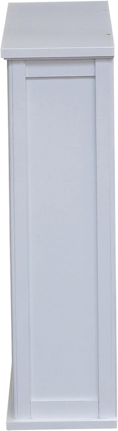 Dorset Bathroom Wall Cabinet - White Bathroom Cabinet Wall Mount Medicine Organizer with Adjustable Shelves, 2 Doors & Open Shelf - Space Saver Above Toilet Storage Cabinet by Alaterre Furniture