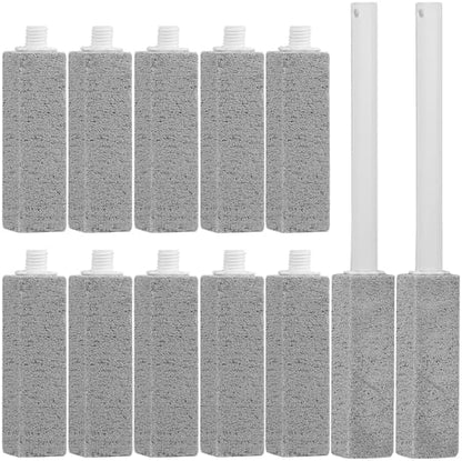 12 Packs Pumice Cleaning Stone with Extra Long Handle, Pumice Stone for Toilet Bowl Clean for Cleaning Toilets, Bathtubs, Grills, Swimming Pools, Sinks