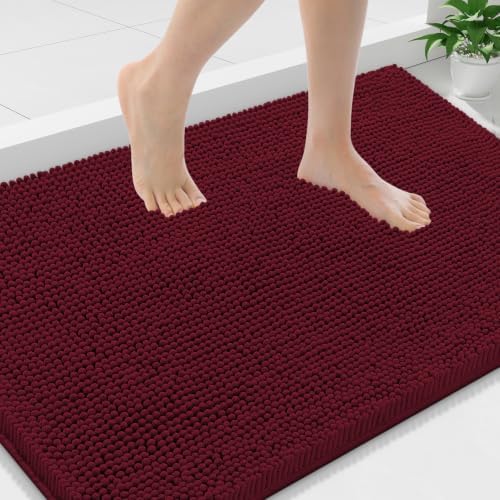 Smiry Bathroom Rugs 36X24, Luxury Chenille Extra Soft Absorbent Bath Mat