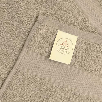 Bath Towels Bulk Set of 12 – 24" x 48" – 100% Cotton Terry, Soft, Quick-Dry & Highly Absorbent – Beige Towels for Bathroom, Spa, Gym, Hotel, Pool & Everyday Use