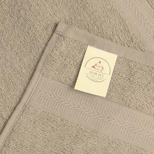 Bath Towels Pack of 6 – 24" x 48" – 100% Cotton Terry, Soft, Quick-Dry & Highly Absorbent – Beige Towels for Bathroom, Spa, Gym, Hotel, Pool & Everyday Use