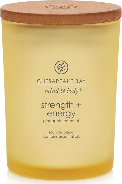 Chesapeake Bay Candle Scented Candle Strength + Energy (Pineapple Coconut) Medium Home Décor