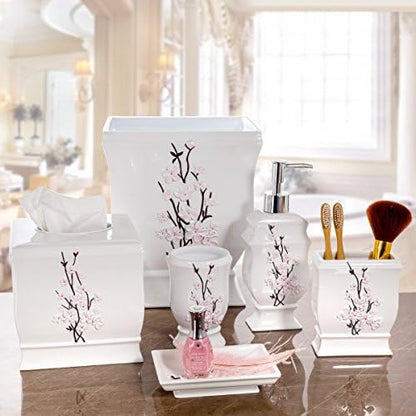 Creative Scents Vanda White Soap Dispenser Bathroom Countertop Lotion Pump