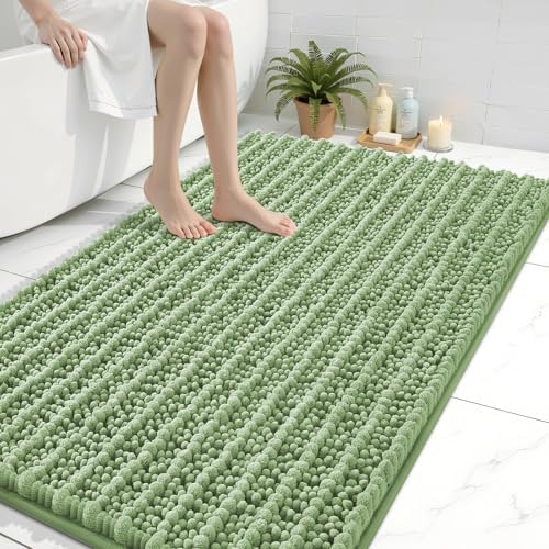 Arotive Bathroom Rugs Mat 44x32, Soft Absorbent Chenille Shaggy Bath Mat