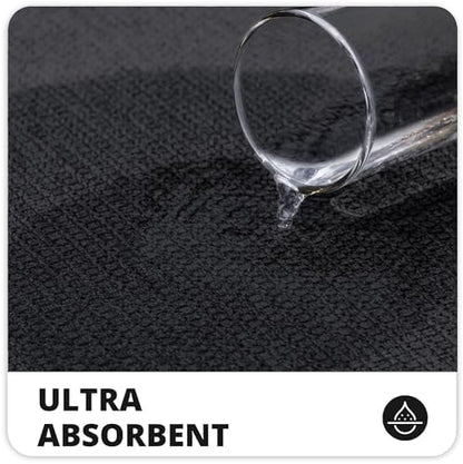 Bosap Bath Mat Set 2 Pieces,Ultra Thin Bathroom Rugs,Rubber Toilet Rugs