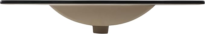 JONATHAN Y SNK1003B Ancillary 3-Hole 36 in. W x 18.25 in. D Classic Contemporary Rectangular Ceramic Single Sink Basin Vanity Top, Black