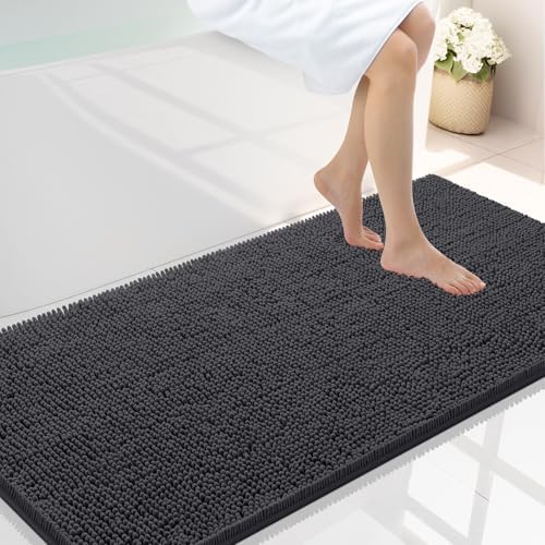 Smiry Bathroom Rugs 44X24, Luxury Chenille Extra Soft Absorbent Bath Mat