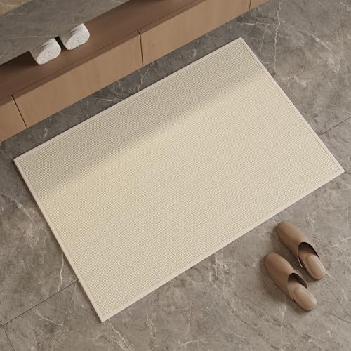 Mecko 24"x36" Bath Mat, Absorbent Quick Dry Bathroom Floor Mats Oatmeal