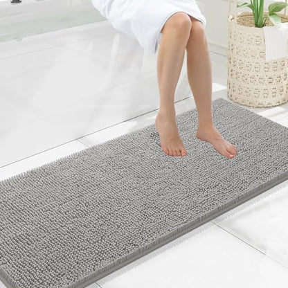 Smiry Bathroom Rugs 59X20, Luxury Chenille Extra Soft Absorbent Bath Mat