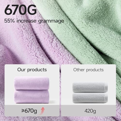 REDKISS Pack of 6 Towel Set - 2 Extra Large Bath, 2 Hand, 2 Washcloths, Ultra Soft & Highly Absorbent, Quicker to Dry, Purple Towels for Bathroom, Spa, Hotel, Gym