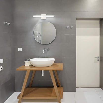 Modern Bathroom Light Fixtures 16 Inch led Vanity Lighting Bar 9W Linear Vanity Lamps for Bathroom Chrome Mirror Light Fixture Bath Wall Sconces Light 6000K