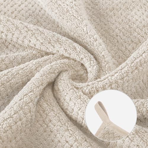 Extra Large Bath Towel Set of 2 (35"x70"),Oversized Bath Sheet Super Soft Highly Absorbent Jumbo Bathroom Towel Set Microfibers Quick Dry Shower Towel for Hotel,Bathroom,Guest,Spa,Gym (2PCS Khaki)
