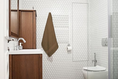 Bath Towels Pack of 6 – 24" x 48" – 100% Cotton Terry, Soft, Quick-Dry & Highly Absorbent – Chocolate Brown Towels for Bathroom, Spa, Gym, Hotel, Pool & Everyday Use
