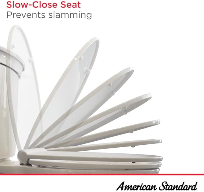 American Standard 5257A65MT.020 Cardiff Slow-Close Elongated Front Toilet Seat, White