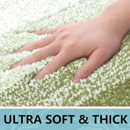 Arotive Microfiber Bathroom Rugs, Shaggy Soft Absorbent Bath Rug, 30x20