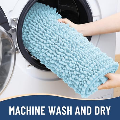 Arotive Bathroom Rugs Mat 40x32, Soft Absorbent Chenille Shaggy Bath Mat
