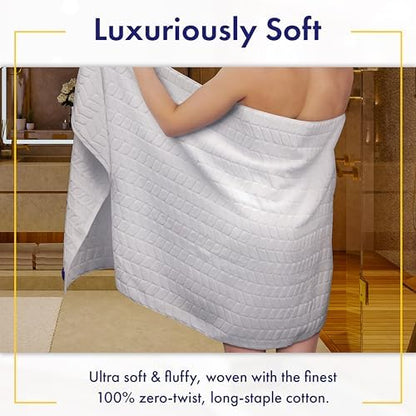 Alusa Home Ultra Soft & Stylish 700 GSM Luxury Bath Sheets | Pack of 2 | Extra Large 35x70 Inches | 100% Zero-Twist, Long-Staple Cotton | Remarkably Absorbent (Deep Teal)
