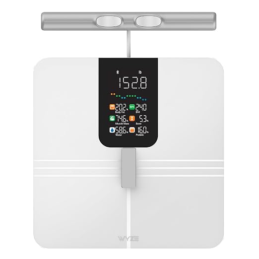 Wyze Smart Scale BodyScan with Handle, 8-Electrode Body Composition Scale | Segmental Analysis, Scale for Body Weight, BMI, Body Fat & Muscle Mass, 4.7-inch LED Display, 400 lbs Capacity