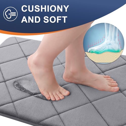 OLANLY Memory Foam Bath Mat 44x24, Ultra Soft and Absorbent Bathroom Rugs