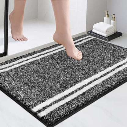 PURRUGS Bathroom Rug, Bath Mat, 24" x 36", Charcoal