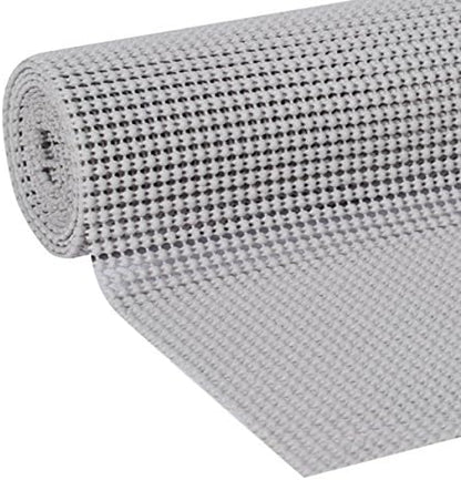 EasyLiner Select Grip Shelf Liner - Easy to Install & Cut to Fit - Non Slip, Non Adhesive, Drawer Shelf & Cabinet Liner for Kitchen, Bathroom, Pantry Cupboards - 20in. x 6ft. - Grey - 6 Rolls