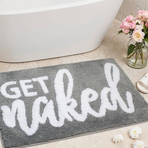 KOEXM Get Naked Bath Mat Cute Bathroom Rugs Non Slip